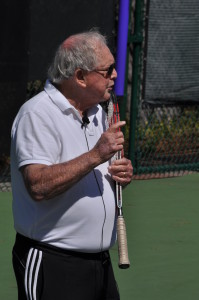Vic - Legend of tennis teaching and research in action at the 2012 USPTA World Conferenc eon Tennis in Monterrey, CA / USA