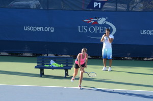 Karolina Pliskova (*92 / CZE) - serve in practice before the 2016 US.Open - NYC / USA - August 2016