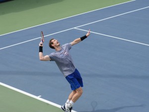 Andy Murray (*87 / GBR) - 1st service in the practice - 1 of 3 - deuce side - loading - 2016 US.Open - NYC