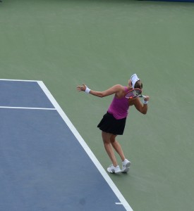 Mirjana Lucic-Baroni (*82 / CRO) - 1st service in a match - 1 of 4 - toss - 2016 US.Open - NYC