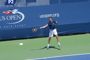 Marin Cilic (*88 / CRO) - 1st service in a practice - 1 of 4 - 2014 US.Open - NYC
