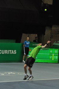 Marat Safin (*80 / RUS) - 1st service - 1 of 2 - start - 2012 ATP Champions Tour - Zurich / Switzerland