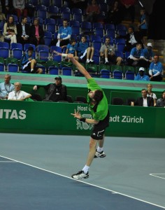 Marat Safin (*80 / RUS) - 1st service - 1 of 2 - start - 2012 ATP Champions Tour - Zurich / Switzerland