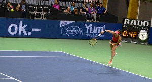 Martina Hingis (*80 / SUI) - service - 1 of 1 - WTA 250 K Biel / Switzerland - April 2017