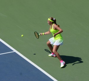 Jelena Ostapenko (*97 / LAT) - forehand in the match - 1 of 6 - 2016 US.Open - New York